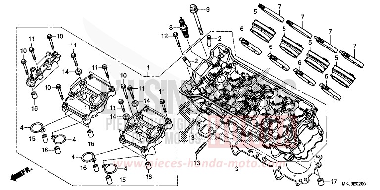 CYLINDER HEAD for CB1000R GRAPHITE BLACK (NHB01) from 2019