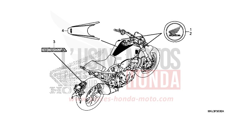 MARK for CB1000R GRAPHITE BLACK (NHB01) from 2019