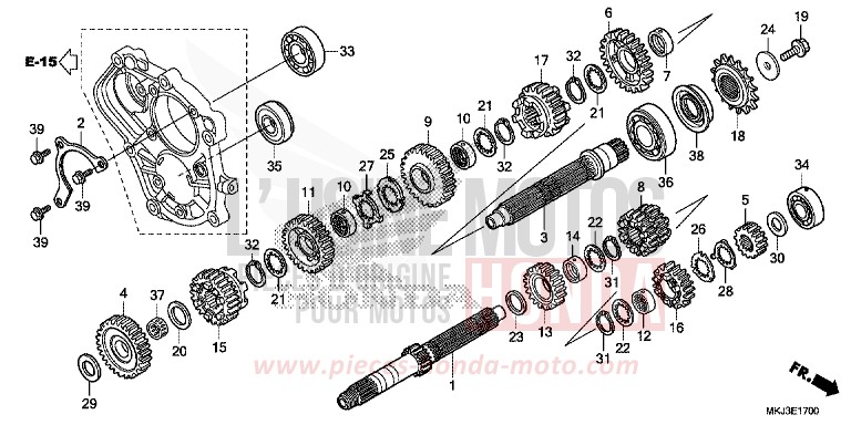 TRANSMISSION for CB1000R SWORD SILVER METALLIC (NHA95) from 2019