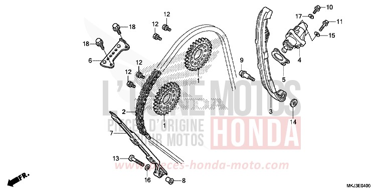 CAM CHAIN/TENSIONER for CB1000R CANDY CHROMOSPHERE RED (R381) from 2019