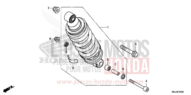 REAR CUSHION for CB1000R SWORD SILVER METALLIC (NHA95) from 2019