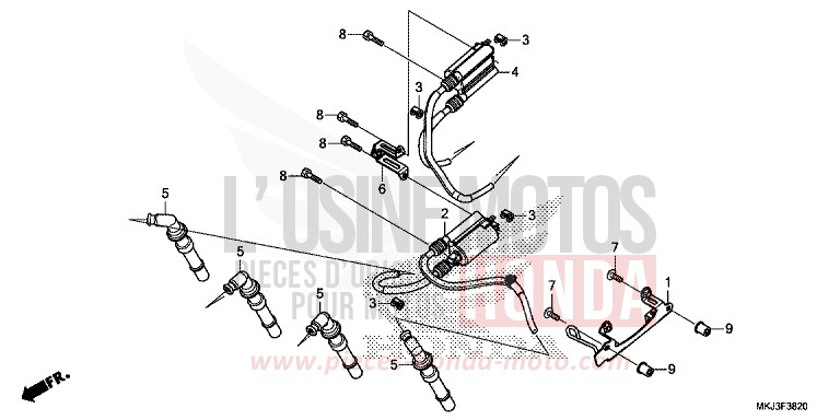 IGNITION COIL for CB1000R GRAPHITE BLACK (NHB01) from 2020