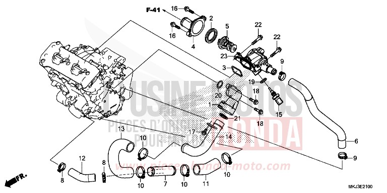 TERMOSTATO per CB1000R MAT PEARL GLARE WHITE (NHB54) del 2020