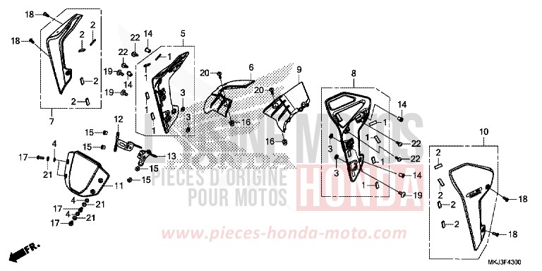 METER VISOR/SHROUD for CB1000R CANDY CHROMOSPHERE RED (R381) from 2020