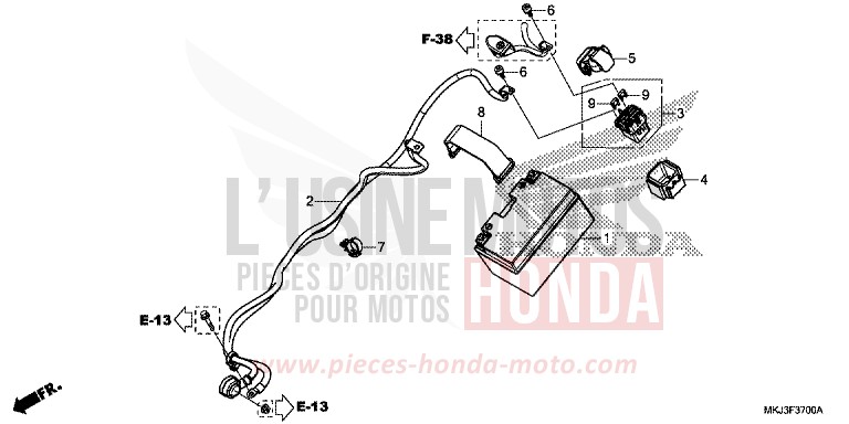 BATTERY for CB1000R MAT PEARL GLARE WHITE (NHB54) from 2020