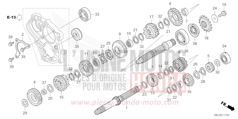 TRANSMISSION for CB1000R GRAPHITE BLACK (NHB01) from 2021
