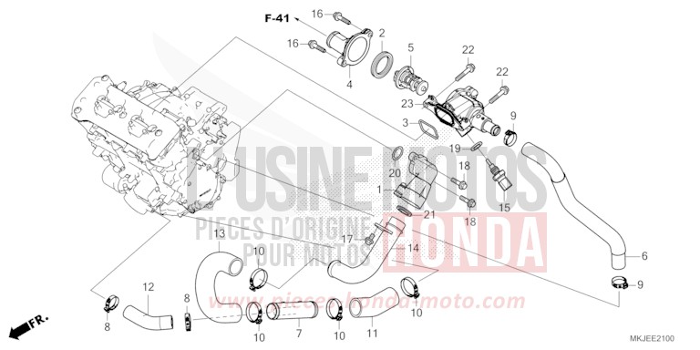 TERMOSTATO per CB1000R GRAPHITE BLACK (NHB01) del 2021