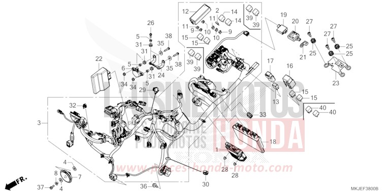 WIRE HARNESS for CB1000R GRAPHITE BLACK (NHB01) from 2021