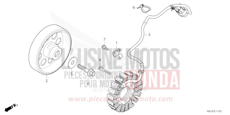 GENERATOR for CB1000R CANDY CHROMOSPHERE RED (R381) from 2021