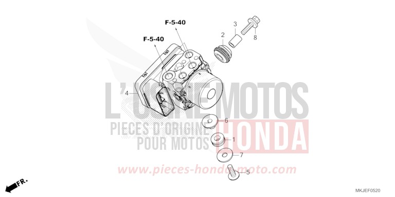 MODULATORE ABS per CB1000R CANDY CHROMOSPHERE RED (R381) del 2021