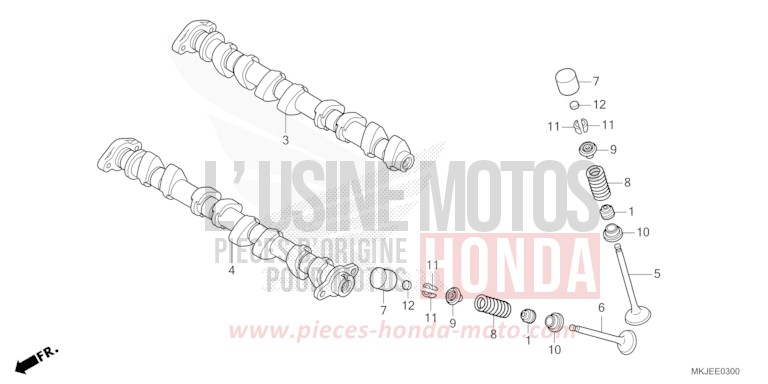CAMSHAFT/VALVE for CB1000R MAT BALLISTIC BLACK METALLIC (NHA86) from 2021