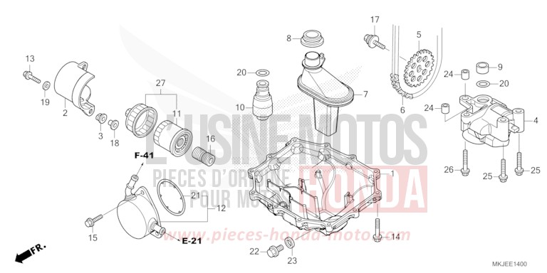 OIL PAN/OIL PUMP for CB1000R MAT BALLISTIC BLACK METALLIC (NHA86) from 2021