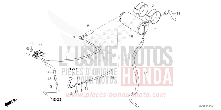 CANISTER for CB1000R MAT BALLISTIC BLACK METALLIC (NHA86) from 2021
