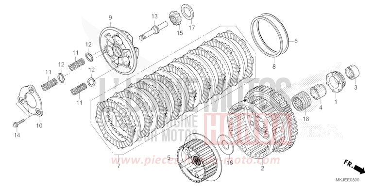 CLUTCH for CB1000R MAT BETA SILVER METALLIC (NHC08) from 2021
