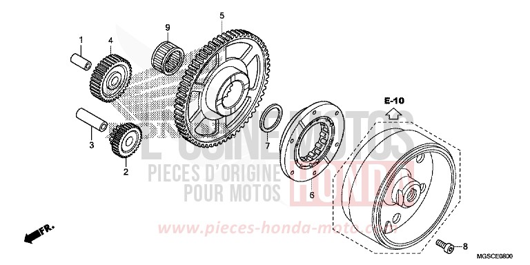 STARTING CLUTCH for INTEGRA MAT GUNPOWDER BLACK METALLIC (NH436) from 2013
