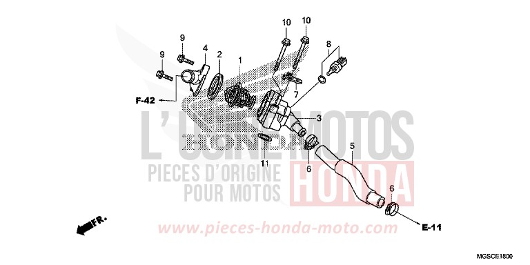 THERMOSTAT for INTEGRA CANDY GRACEFUL RED-U (R151) from 2013