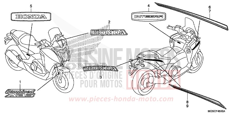 MARCA/EMBLEMA per INTEGRA CANDY GRACEFUL RED-U (R151) del 2013