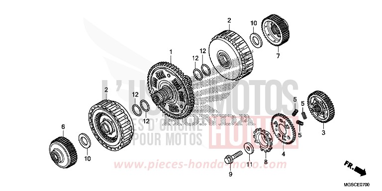 CLUTCH for INTEGRA PEARL SUNBEAM WHITE (NHA66) from 2013