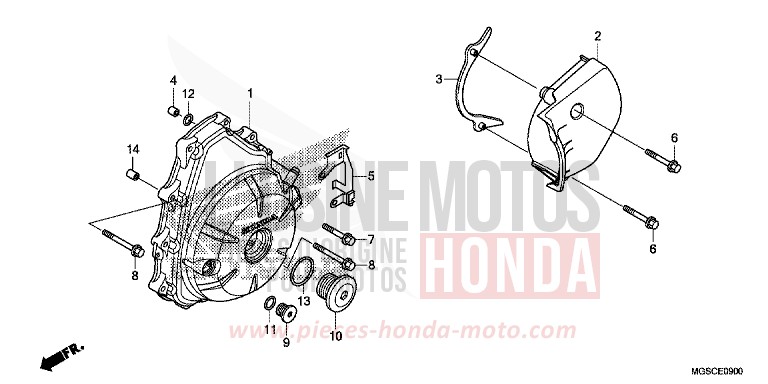 A.C. GENERATOR COVER for INTEGRA PEARL SUNBEAM WHITE (NHA66) from 2013