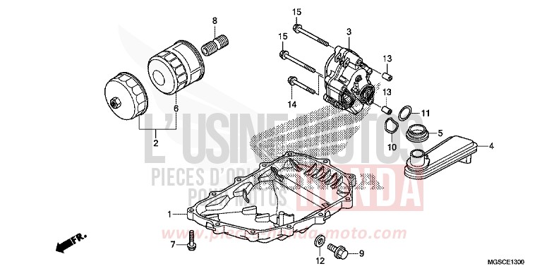 OIL PAN/OIL PUMP for INTEGRA PEARL SUNBEAM WHITE (NHA66) from 2013