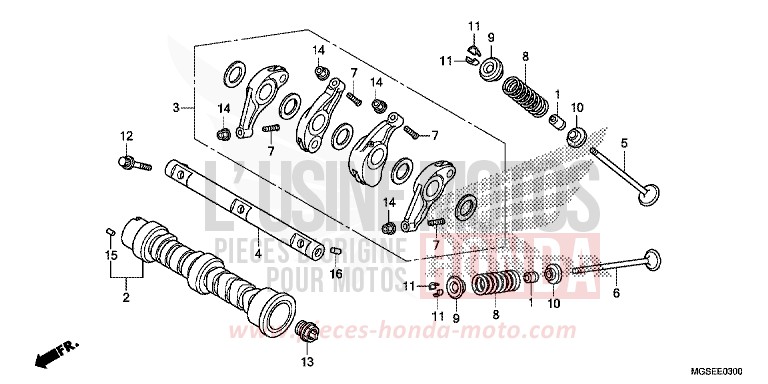 CAMSHAFT/VALVE for NC700S GRAPHITE BLACK (NHB01) from 2013