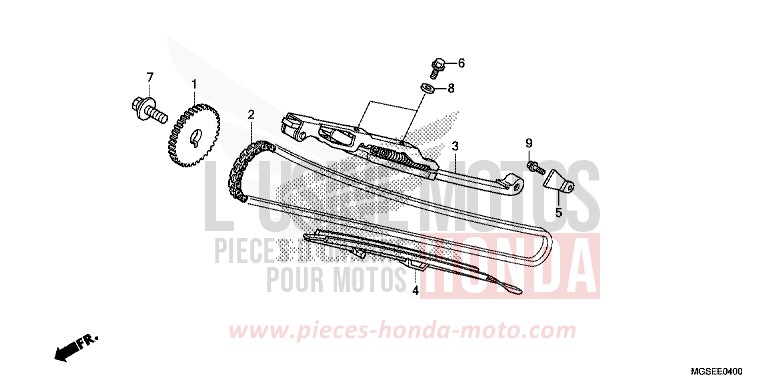 CAM CHAIN/TENSIONER for NC700S SEAL SILVER METALLIC (NHA14) from 2013