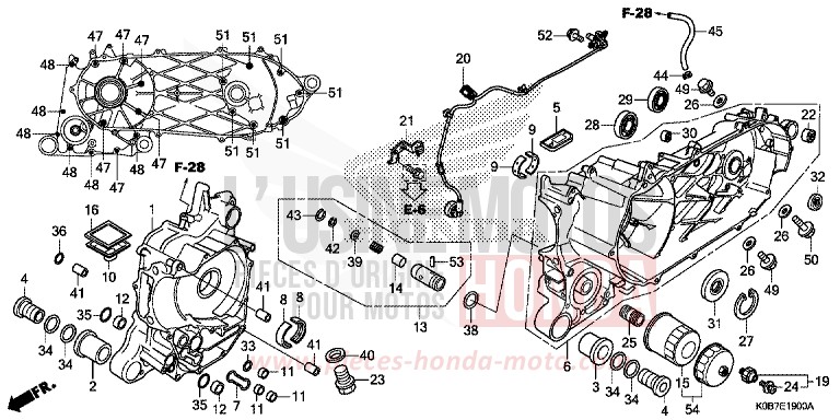 CRANKCASE for NSS300A MAT CYNOS GRAY METALLIC (NH312) from 2019