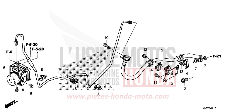 REAR BRAKE PIPE for NSS300A MAT CYNOS GRAY METALLIC (NH312) from 2019