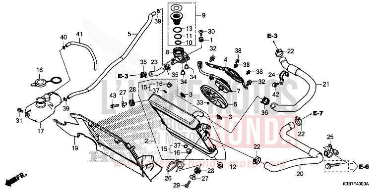RADIATOR for NSS300A MAT CYNOS GRAY METALLIC (NH312) from 2019