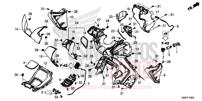 INNER COVER for NSS300A MAT PEARL COOL WHITE (NHB44) from 2019