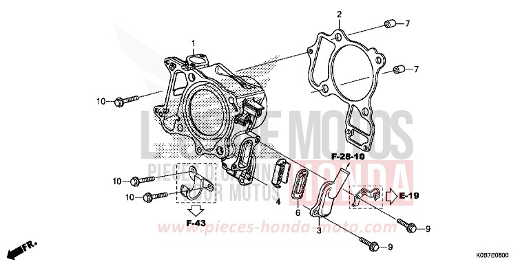 CYLINDER/REED VALVE for NSS300A PEARL NIGHTSTAR BLACK (NHA84) from 2019