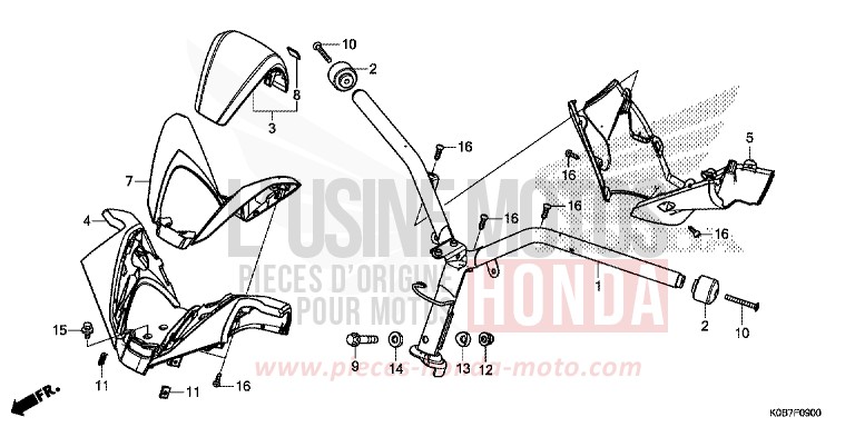 STEERING HANDLE/HANDLE COVER for NSS300A PEARL NIGHTSTAR BLACK (NHA84) from 2019