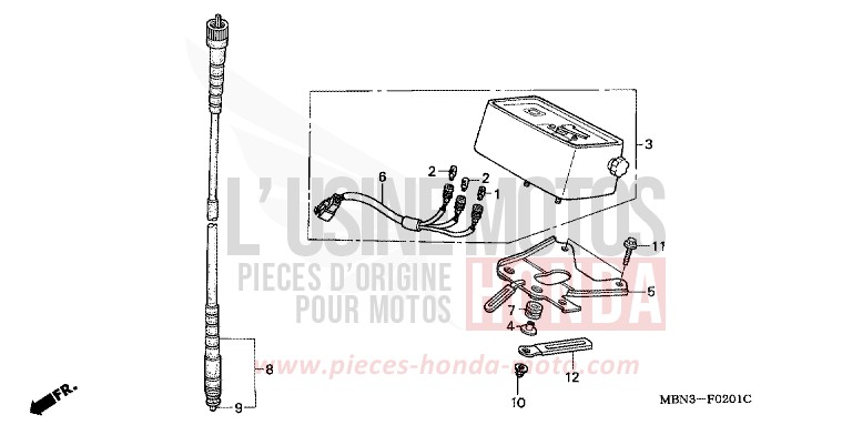 METER (DK/ED/U) for XR650R FIGHTING RED (R134) from 2003