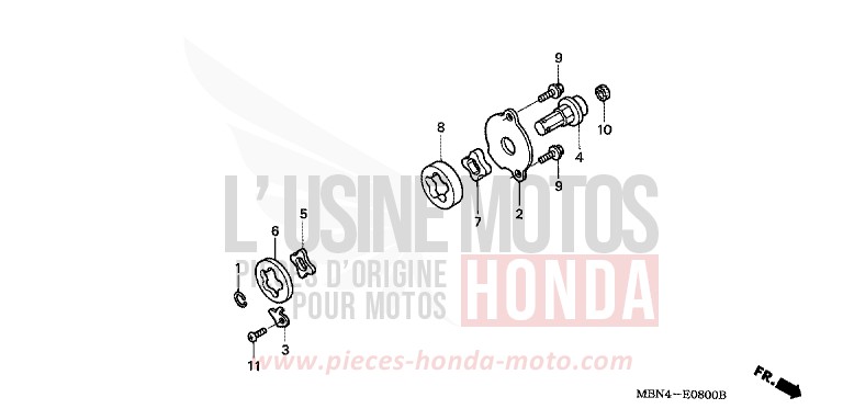 OIL PUMP for XR650R FIGHTING RED (R134) from 2007