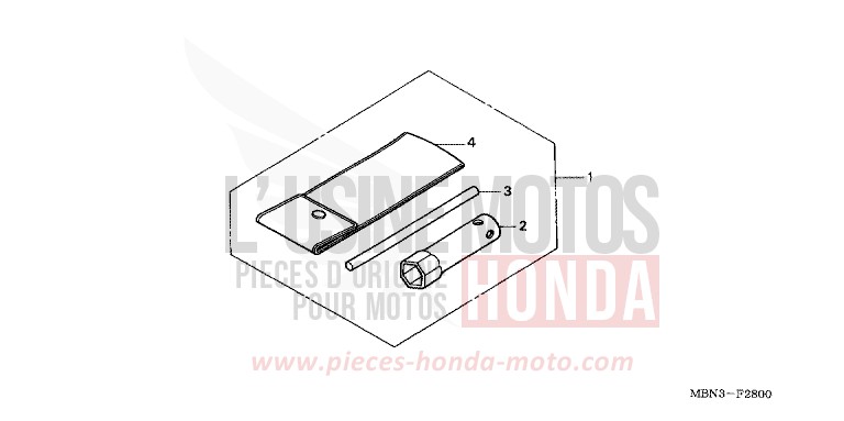 OUTILS for XR650R FIGHTING RED (R134) from 2000