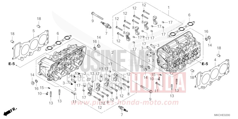 CYLINDER HEAD for GL1800 PEAL DEEP MUD GRAY (NHC47B) from 2021