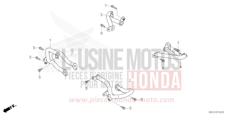 ENGINE GUARD for GL1800 PEAL DEEP MUD GRAY (NHC47B) from 2021