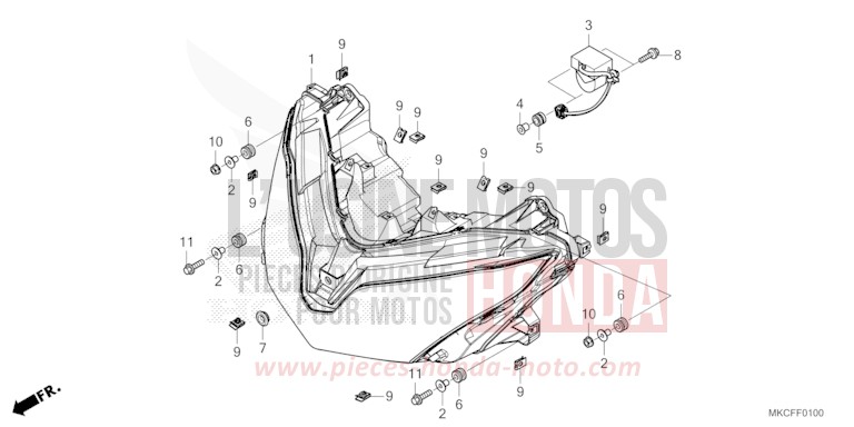 HEADLIGHT for GL1800 MAT JEANS BLUE MATALLIC (PB417) from 2022