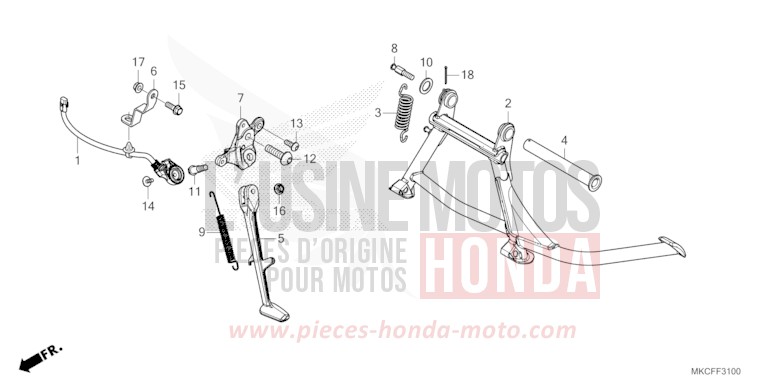 STAND for GL1800 MAT JEANS BLUE MATALLIC (PB417) from 2022