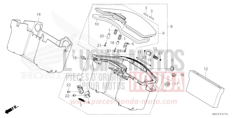 CENTER POCKET for GL1800 MAT JEANS BLUE MATALLIC (PB417) from 2022
