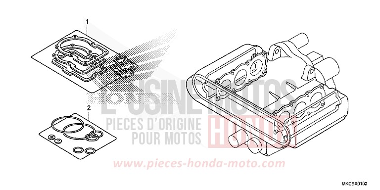 GASKET KIT A for GL1800 DARKNESS BLACK METALLIC (NH463) from 2019