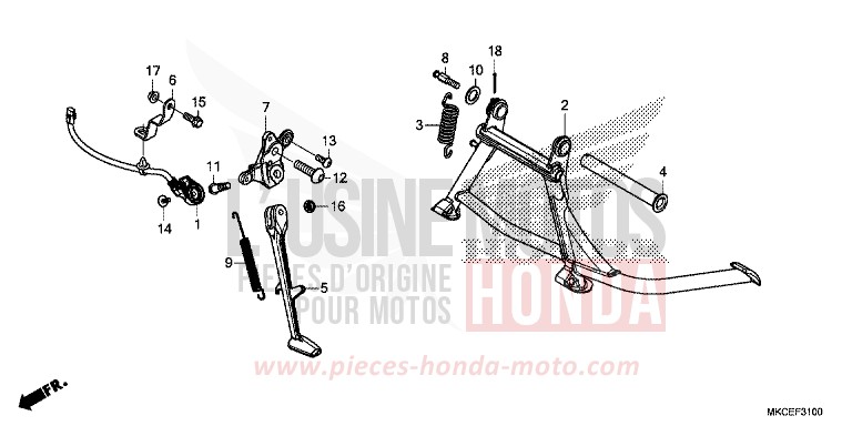 STAND for GL1800 DARKNESS BLACK METALLIC (NH463) from 2019