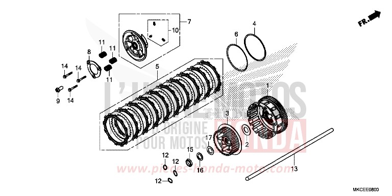 CLUTCH for GL1800 MAT MAJESTIC SILVER METALLIC (NHB70) from 2019