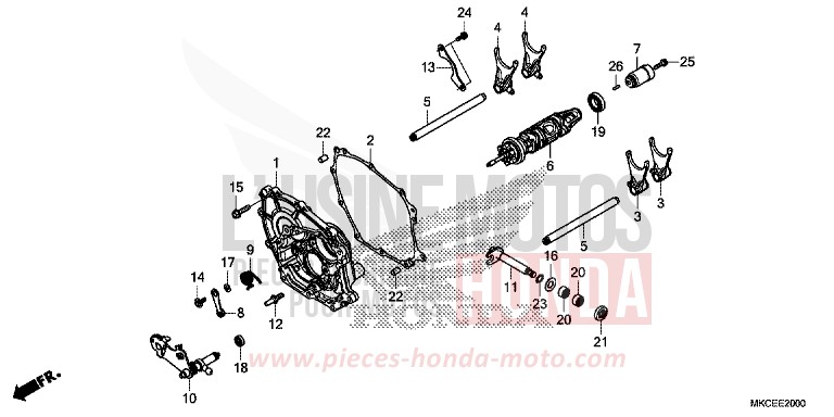 SHIFT DRUM/SHIFT FORK for GL1800 MAT MAJESTIC SILVER METALLIC (NHB70) from 2019