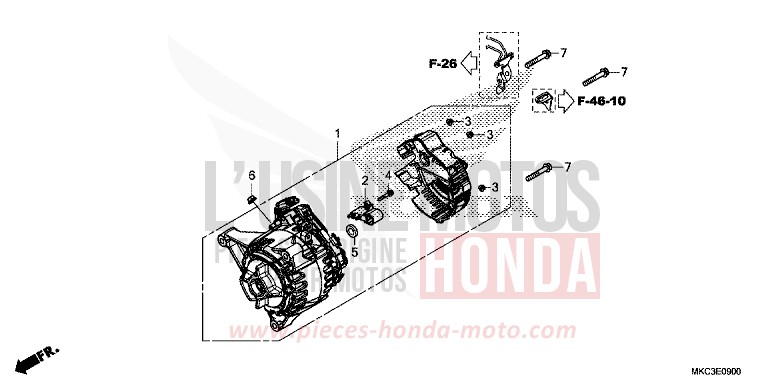 GENERATOR for GL1800 DARKNESS BLACK METALLIC (NH463) from 2018