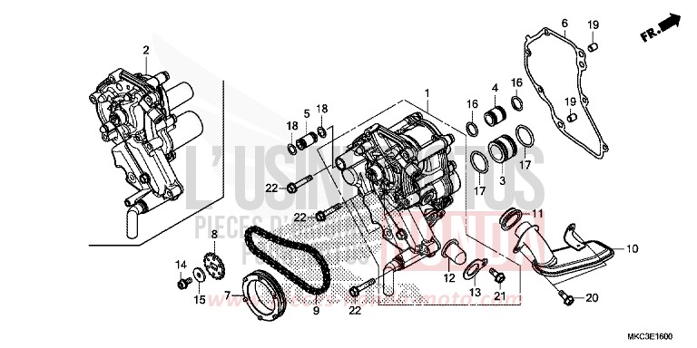 OIL PUMP for GL1800 DARKNESS BLACK METALLIC (NH463) from 2018