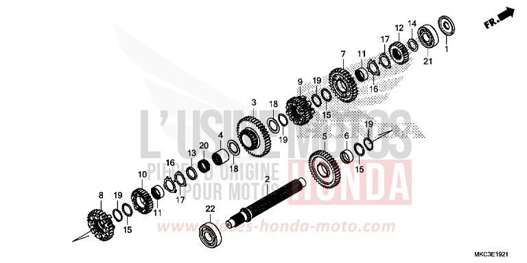 TRANSMISSION (COUNTERSHAFT) (DCT) for GL1800 DARKNESS BLACK METALLIC (NH463) from 2018