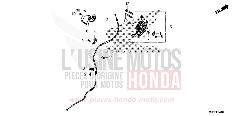 PARKING BRAKE LEVER for GL1800 DARKNESS BLACK METALLIC (NH463) from 2018