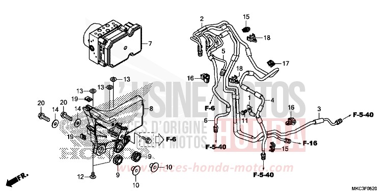 ABS MODULATOR for GL1800 DARKNESS BLACK METALLIC (NH463) from 2018