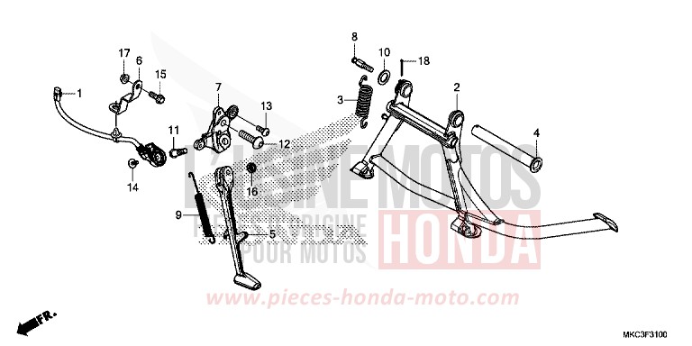 STAND for GL1800 DARKNESS BLACK METALLIC (NH463) from 2018